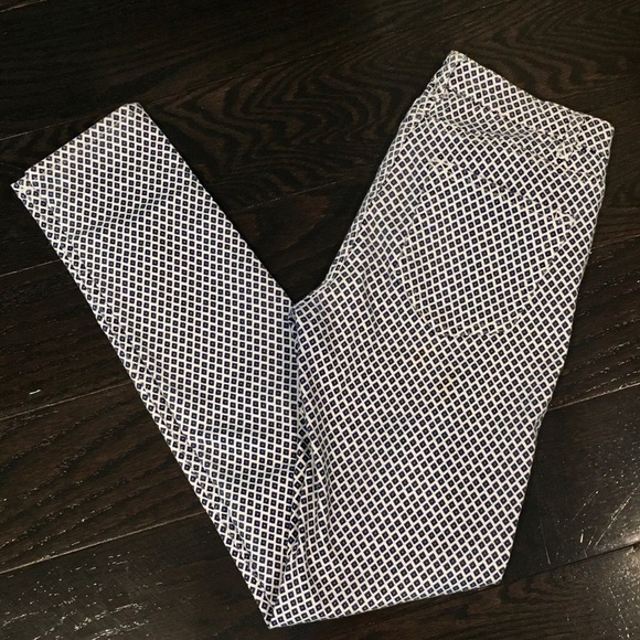 Zara White & Blue Pattern Skinny Jeans - Picture 5 of 14
